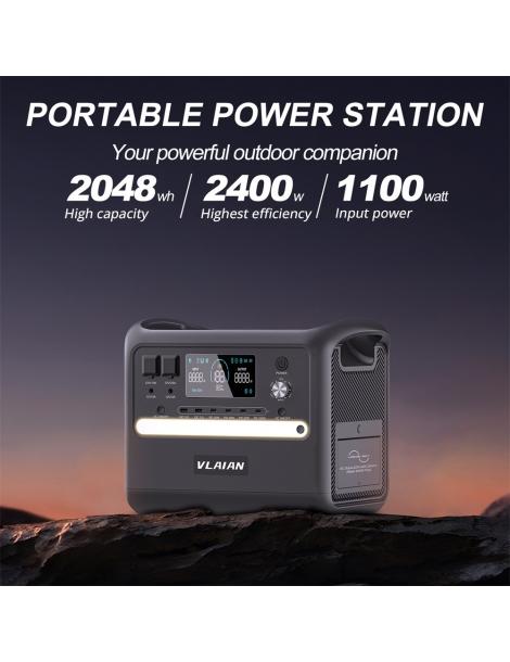 VLAIAN S2400 Generatore Solare Portatile Da 2048Wh/2400W Negozio