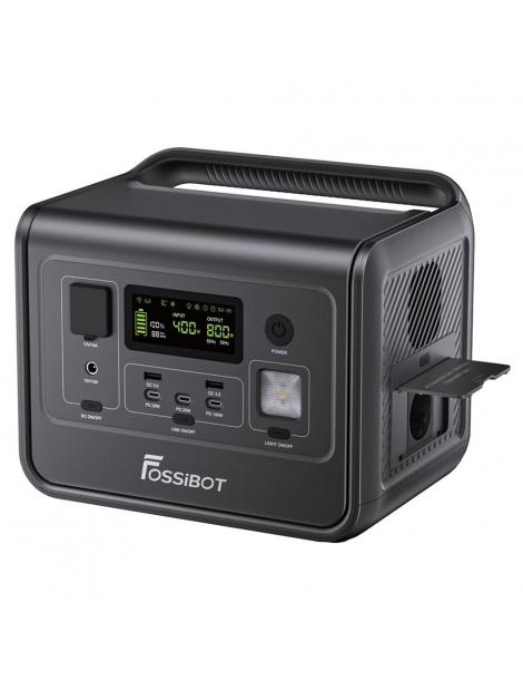 FOSSiBOT F800 Generatore Portatile Generatore Solare LiFePO4 da 512Wh - Nero Nuovo