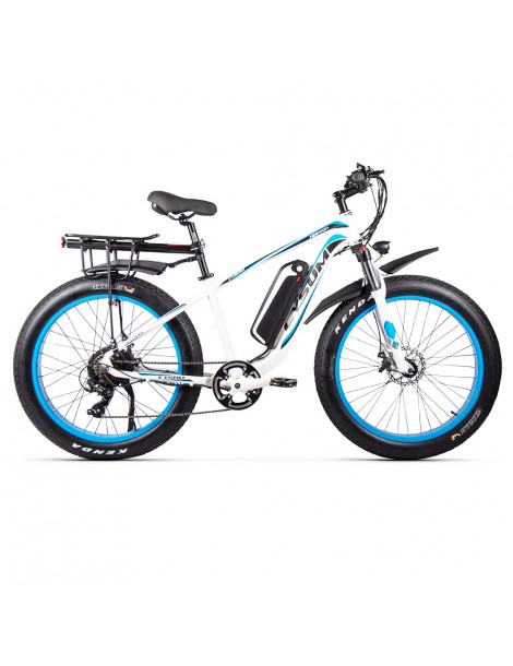 CYSUM M980 Pneumatici Grassi da 26 pollici Bicicletta Elettrica 1000W Motore Brushless 17Ah Batteria rimovibile - Nero Blu Acquista Ora