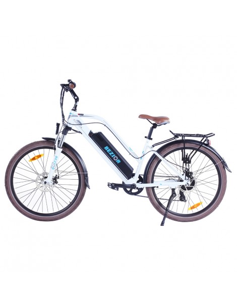 Bezior M2 Pro Ciclomotore elettrico 500W Motore 12.5Ah Batteria-Bianco Smaltimento dello stoccaggio
