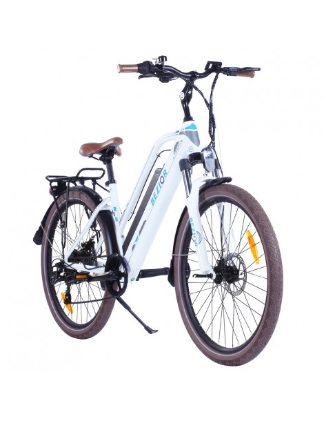 Bezior M2 Pro Ciclomotore elettrico 500W Motore 12.5Ah Batteria-Bianco Smaltimento dello stoccaggio