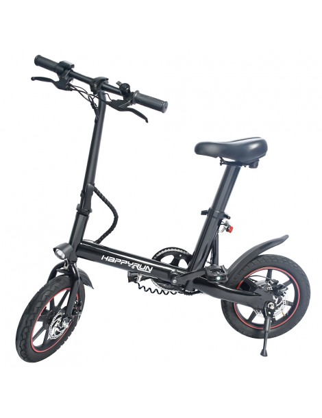 Happyrun HR-X40 Bicicletta elettrica leggera motore da 350W batteria da 36V 6Ah velocità massima 25km/h - Nero Shopping Online