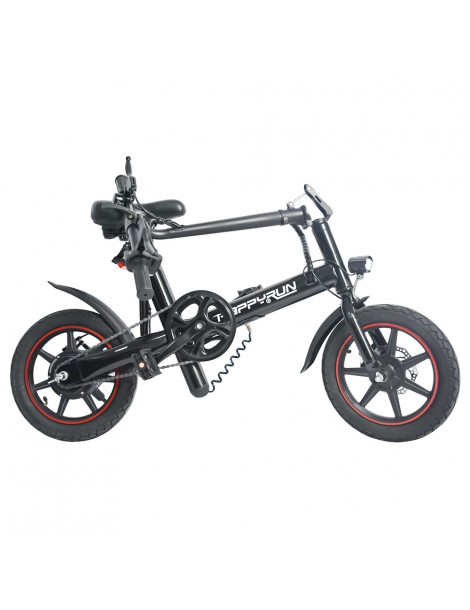 Happyrun HR-X40 Bicicletta elettrica leggera motore da 350W batteria da 36V 6Ah velocità massima 25km/h - Nero Shopping Online