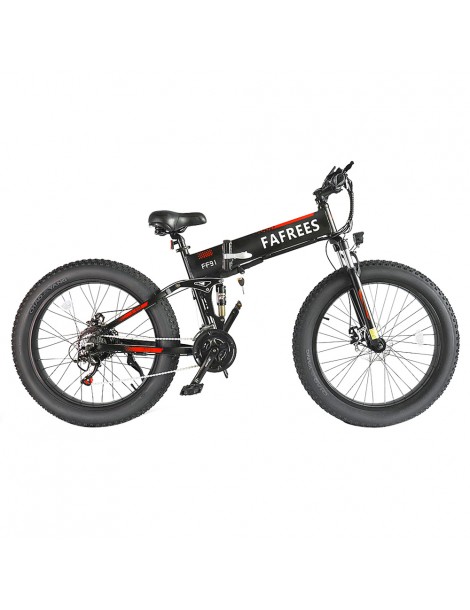 FAFREES FF91 26 Pollici Pneumatici Grassi Mountain Bike Elettrica Pieghevole Motore 1000W e Batteria 499Wh 10Ah - Nero Sconto