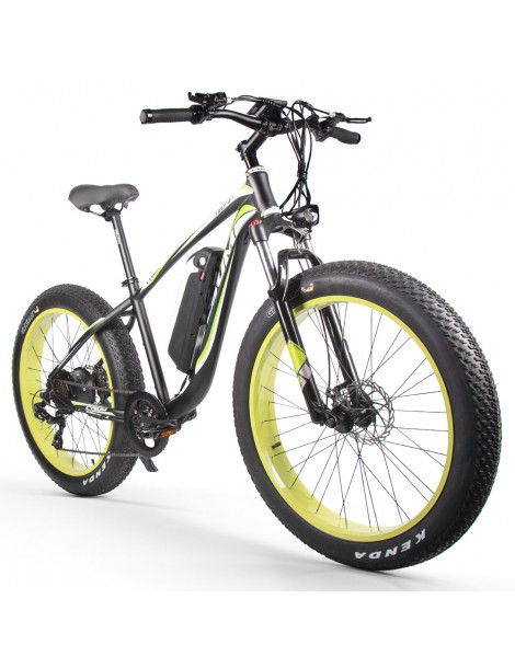 CYSUM M980 Pneumatici Grassi da 26 pollici Bicicletta Elettrica 1000W Motore Brushless 17Ah Batteria rimovibile - Nero Verde Economico
