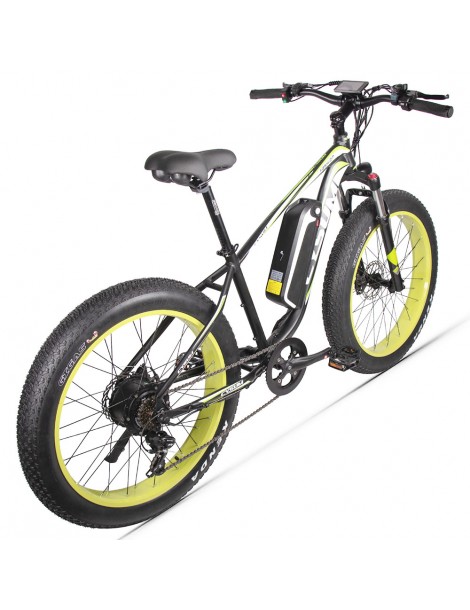 CYSUM M980 Pneumatici Grassi da 26 pollici Bicicletta Elettrica 1000W Motore Brushless 17Ah Batteria rimovibile - Nero Verde Economico