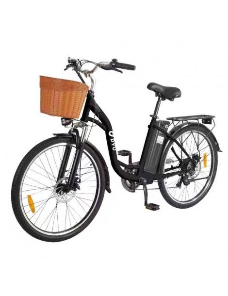 DYU C6 Bicicletta elettrica motore da 350W batteria da 12 5AH - Nero Vendita Calda