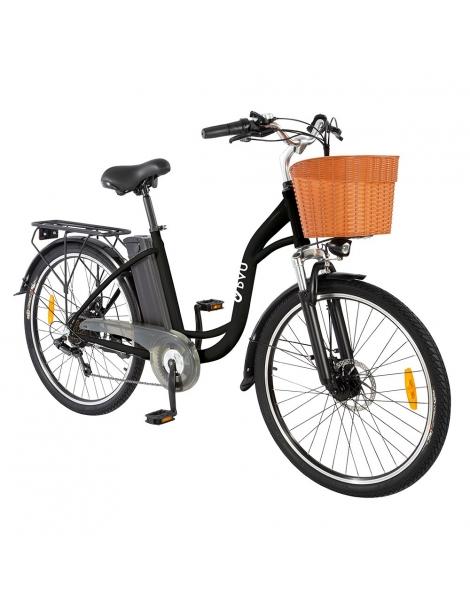 DYU C6 Bicicletta elettrica motore da 350W batteria da 12 5AH - Nero Vendita Calda