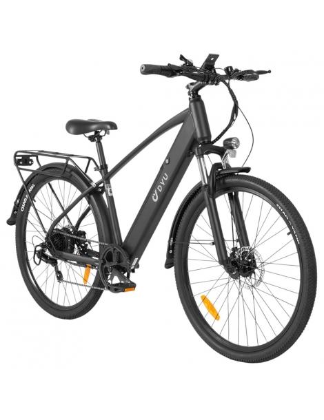 DYU C5 City Electric Bike motore 250W batteria 48V 10AH 27 5 pollici 25km/h 65km freni a doppio disco - nero Vendita Economica