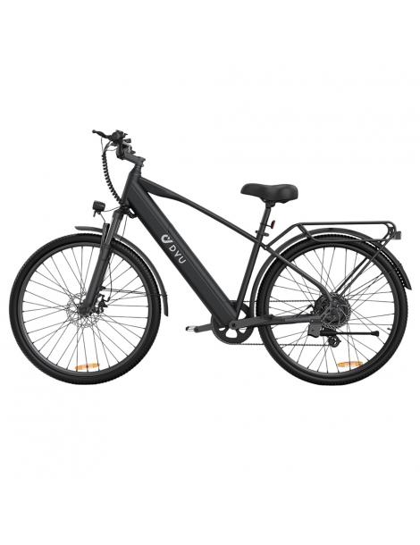 DYU C5 City Electric Bike motore 250W batteria 48V 10AH 27 5 pollici 25km/h 65km freni a doppio disco - nero Vendita Economica