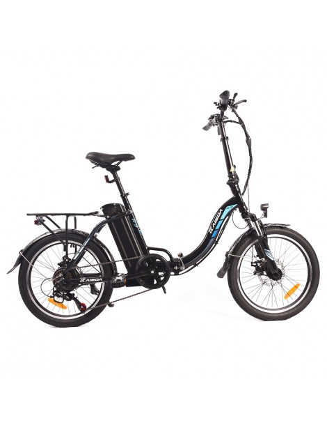KAISDA K7 Ciclomotore elettrico pieghevole bicicletta da montagna motore 350W SHIMANO a 7 velocità controllo APP - Nero Negozio