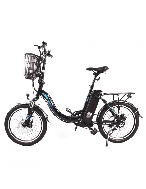 KAISDA K7 Ciclomotore elettrico pieghevole bicicletta da montagna motore 350W SHIMANO a 7 velocità controllo APP - Nero Negozio