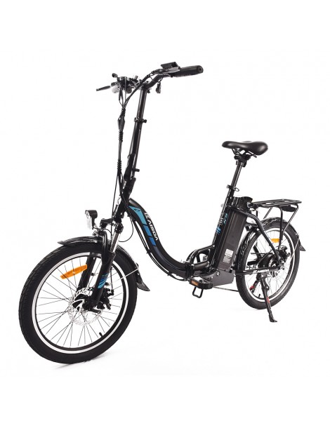 KAISDA K7 Ciclomotore elettrico pieghevole bicicletta da montagna motore 350W SHIMANO a 7 velocità controllo APP - Nero Negozio