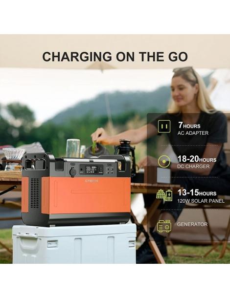 Ctechi GT1500 Stazione Di Alimentazione Portatile Da 1500W/1210Wh Batteria Lifepo4 Onda Sinusoidale Pura Vendite Flash