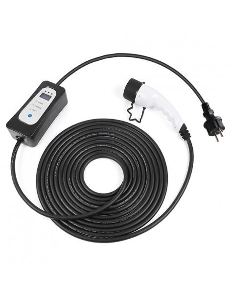 ANDAIIC EV Charger Electric Car Portable Charger Type 2 IEC 62196 Mode 2 8A/10A/13A/16A Current Adjustable 10m Cable Pezzi Unici