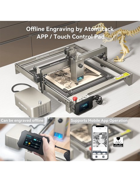 ATOMSTACK S20 Pro 20W Taglierina incisore laser con kit di assistenza pneumatica senza messa a fuoco laser a diodi quad-core Shopping Online