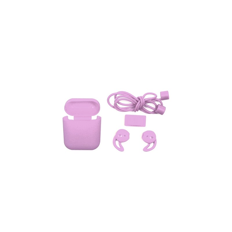 TUNIT Cover AirPods Apple 1a e 2a Generazione in Silicone - Pink In Saldo