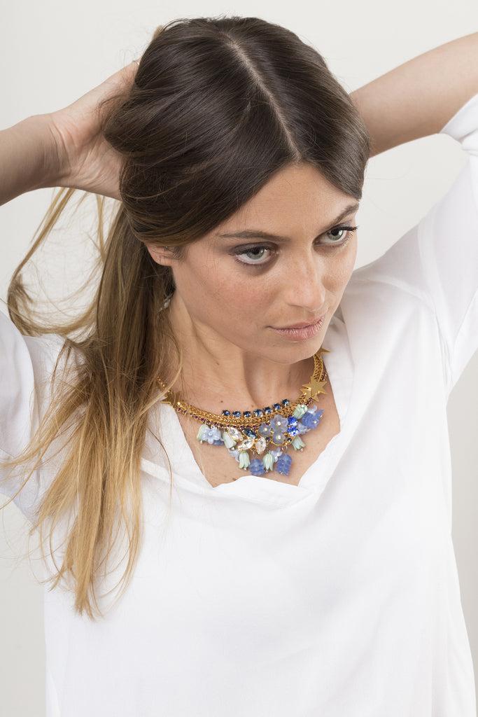 Silvia Gnecchi Kalani blue necklace Promozione