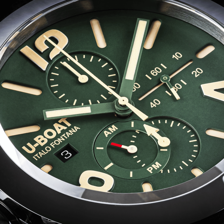 U Boat CLASSICO 45 TUNGSTENO CAS GREEN In Saldo