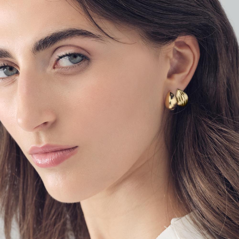 Unoaerre Orecchini in argento dorato mini | UNOAERRE Gioielli Prezzo Ridotto