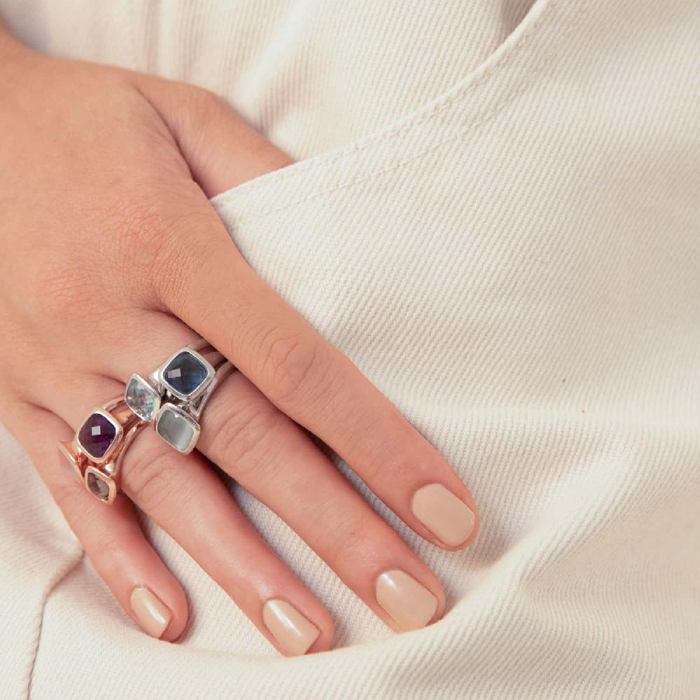 Unoaerre Anello donna Unoaerre in argento e cristallo blu | UNOAERRE Gioielli Economico