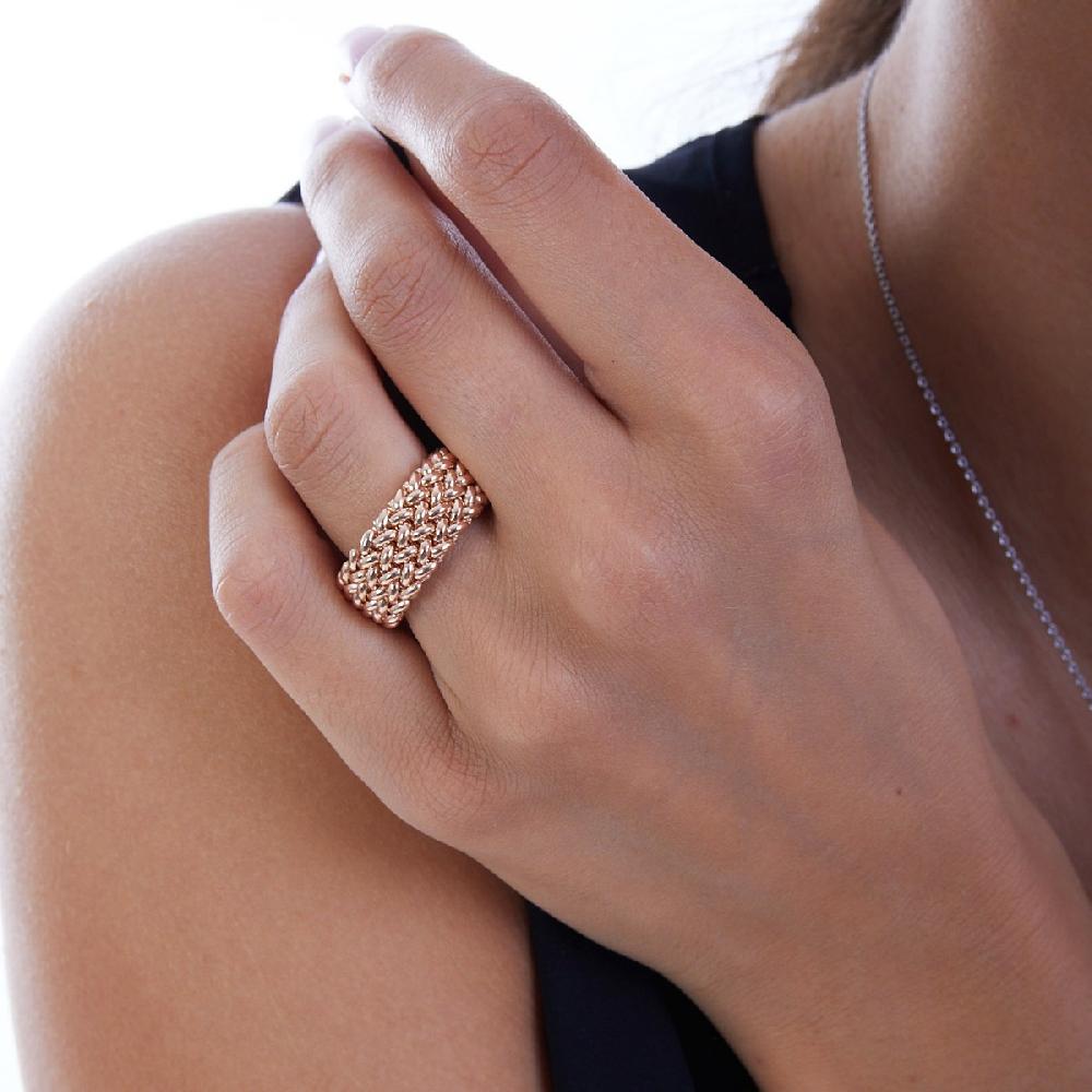Unoaerre Anello in argento e oro rosa | UNOAERRE Gioielli Fino Al -60%