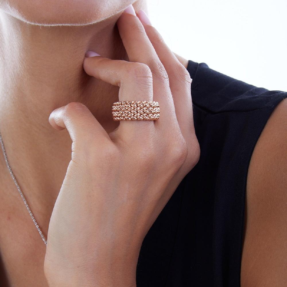 Unoaerre Anello in argento e oro rosa | UNOAERRE Gioielli Fino Al -60%