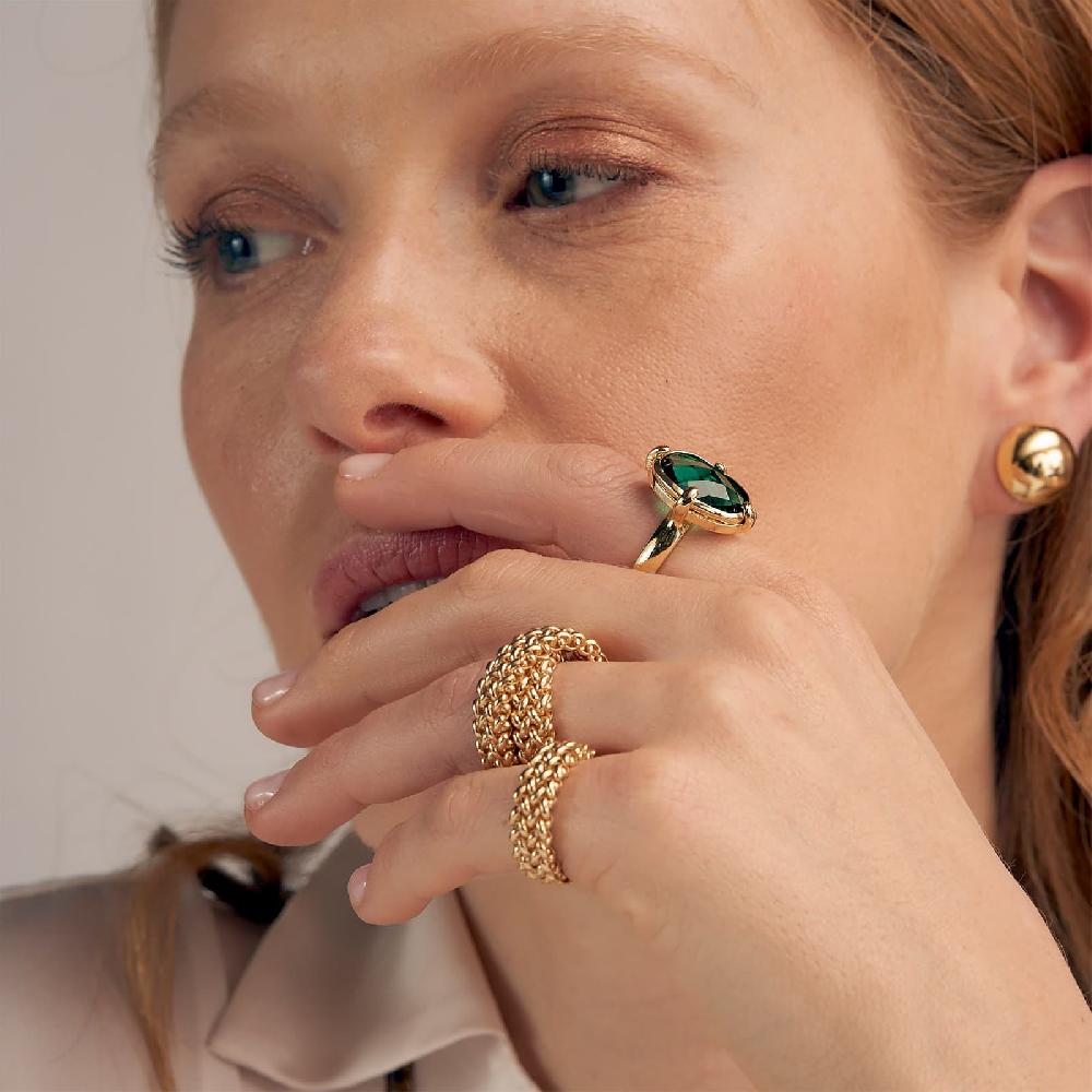 Unoaerre Anello con pietra verde | UNOAERRE Gioielli Spedizione Gratuita