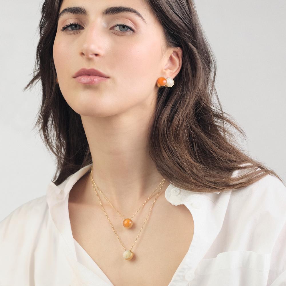Unoaerre Collana in argento dorato e quarzo | UNOAERRE Gioielli Vendita