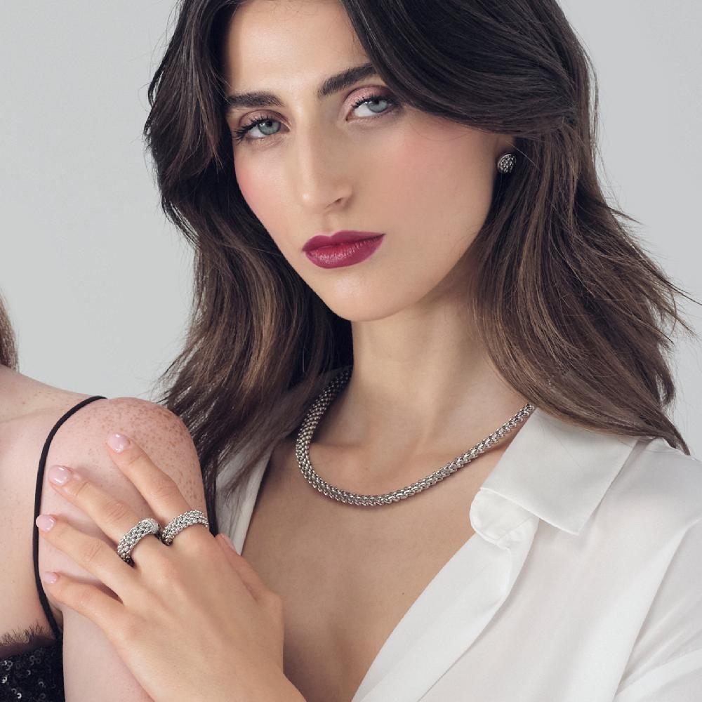 Unoaerre Collana in argento con zirconi | UNOAERRE Gioielli Economico