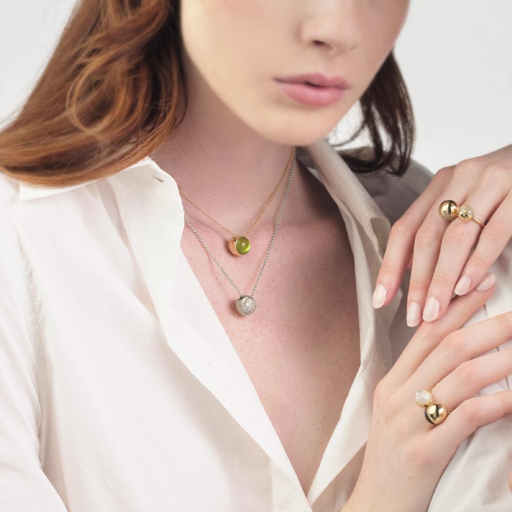 Unoaerre Collana in argento e pavé di zirconi | UNOAERRE Gioielli Negozio