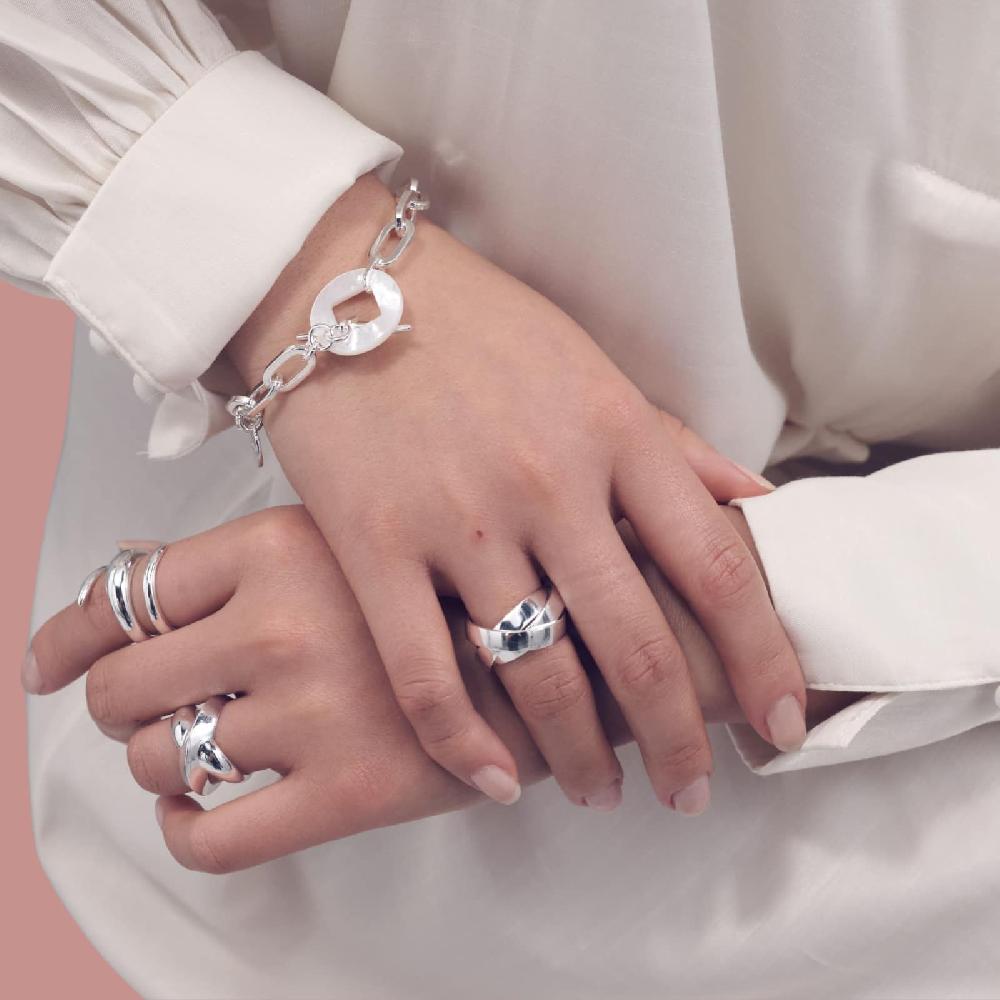 Unoaerre Bracciale catena argentata e madreperla | UNOAERRE Gioielli Promozione Limitata