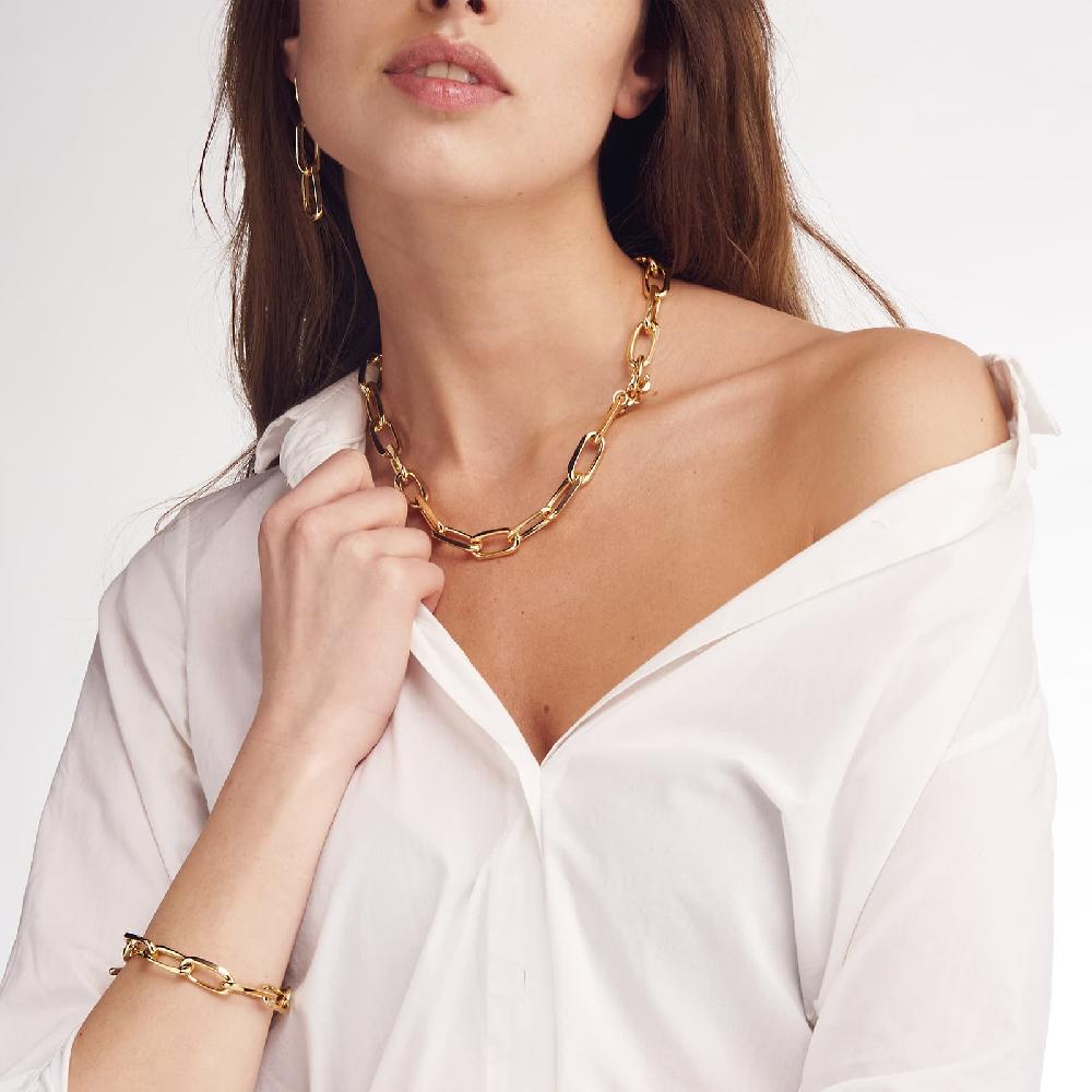 Unoaerre Bracciale di catena in bronzo dorato | UNOAERRE Gioielli Vendita Economica