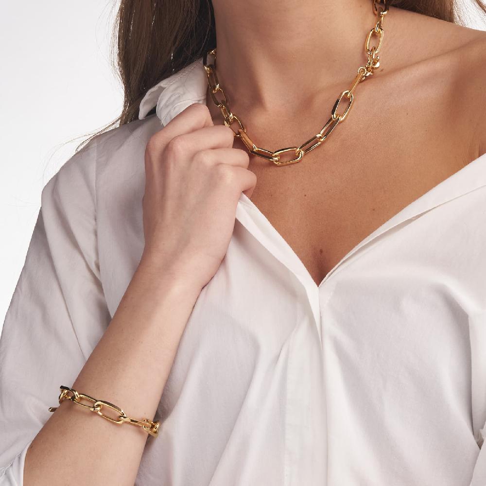 Unoaerre Bracciale di catena in bronzo dorato | UNOAERRE Gioielli Vendita Economica