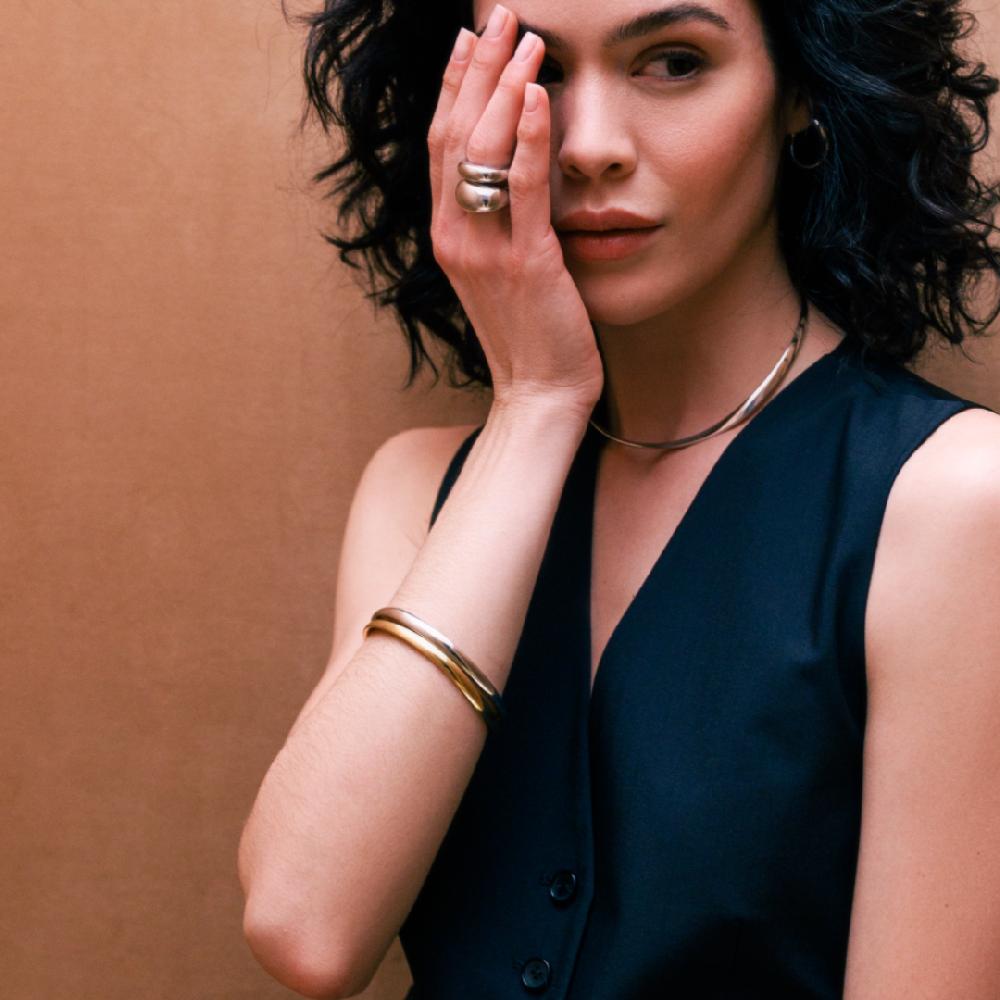 Unoaerre Bangle in argento dorato | UNOAERRE Gioielli Negozio