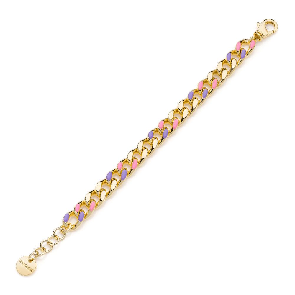 Unoaerre Bracciale groumette smalto rosa e lilla | UNOAERRE Gioielli Fino Al -60%