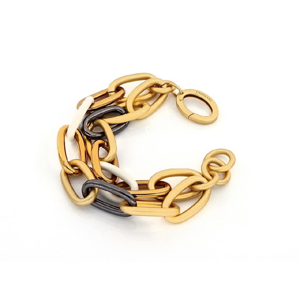 Unoaerre bracciale in bronzo giallo marrone e nero 502918 | UNOAERRE Gioielli Vendite Flash