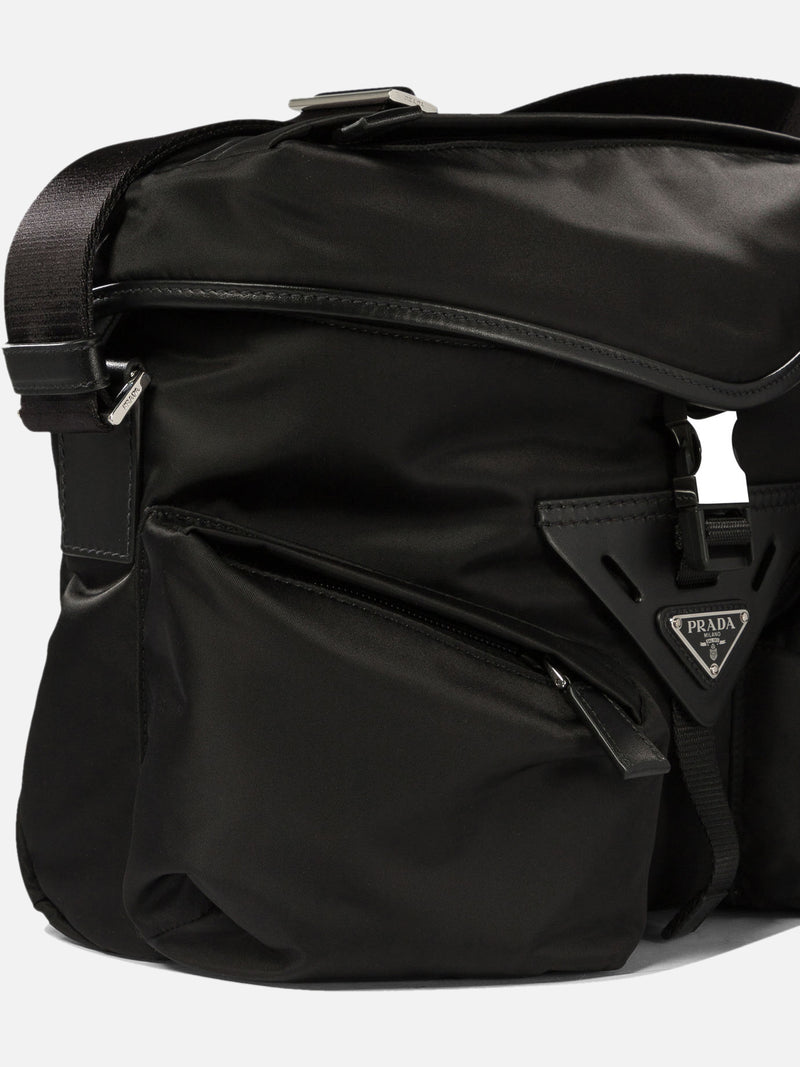 Vietti Prada Borsa con tracolla in Re-Nylon e pelle Promozione