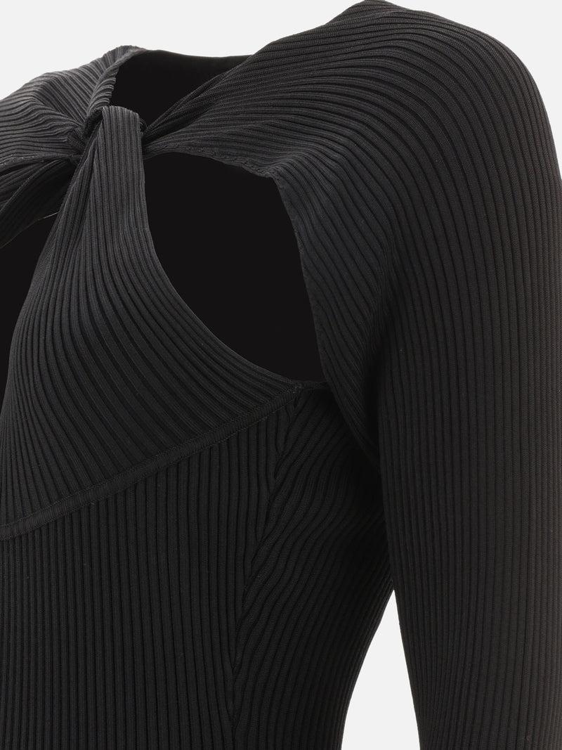 Vietti Coperni Abito a coste con cut-out "Twisted" Affare Del Giorno