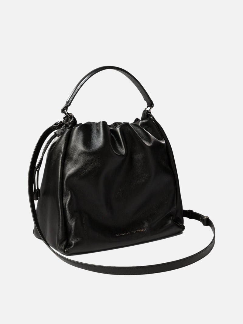 Vietti Brunello Cucinelli Borsa bucket in pelle Soft con monile Saldi