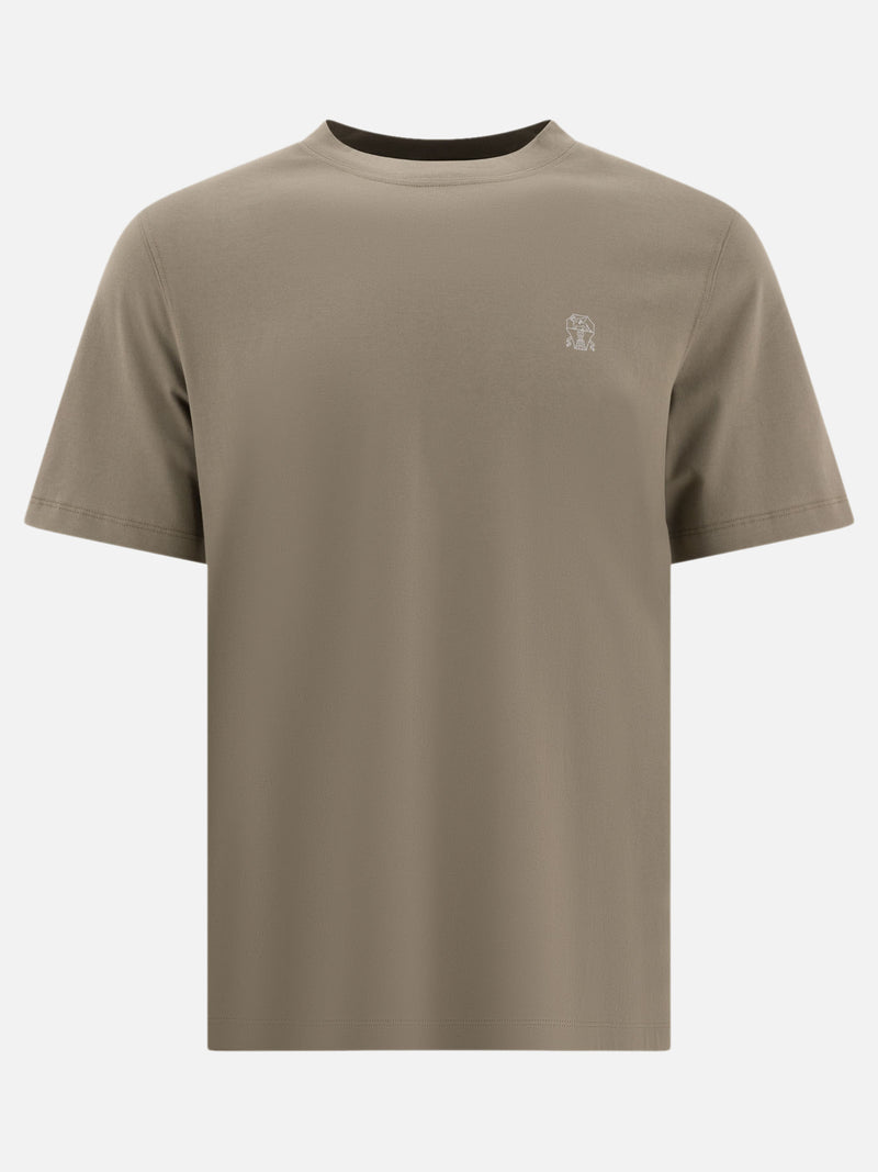Vietti Brunello Cucinelli T-shirt in jersey con logo