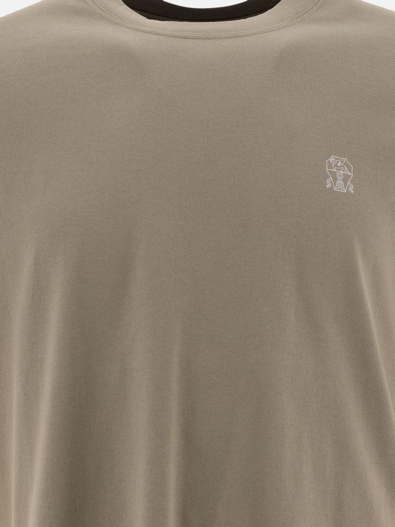 Vietti Brunello Cucinelli T-shirt in jersey con logo Sottocosto
