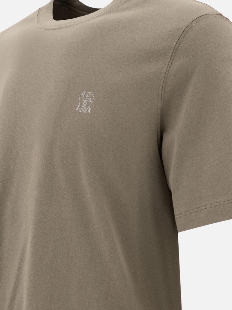 Vietti Brunello Cucinelli T-shirt in jersey con logo Sottocosto