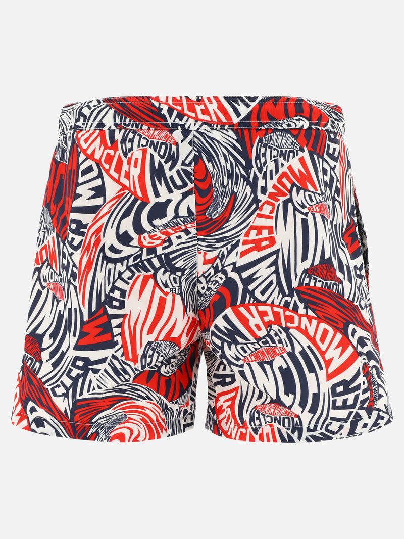 Vietti Moncler Boxer da mare con stampa Convenienza