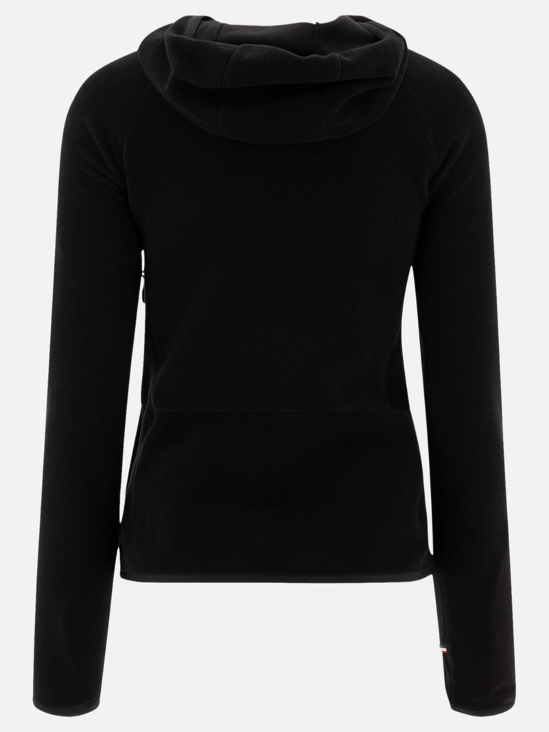 Vietti Moncler Grenoble Giacca in pile con cappuccio e zip In Vendita