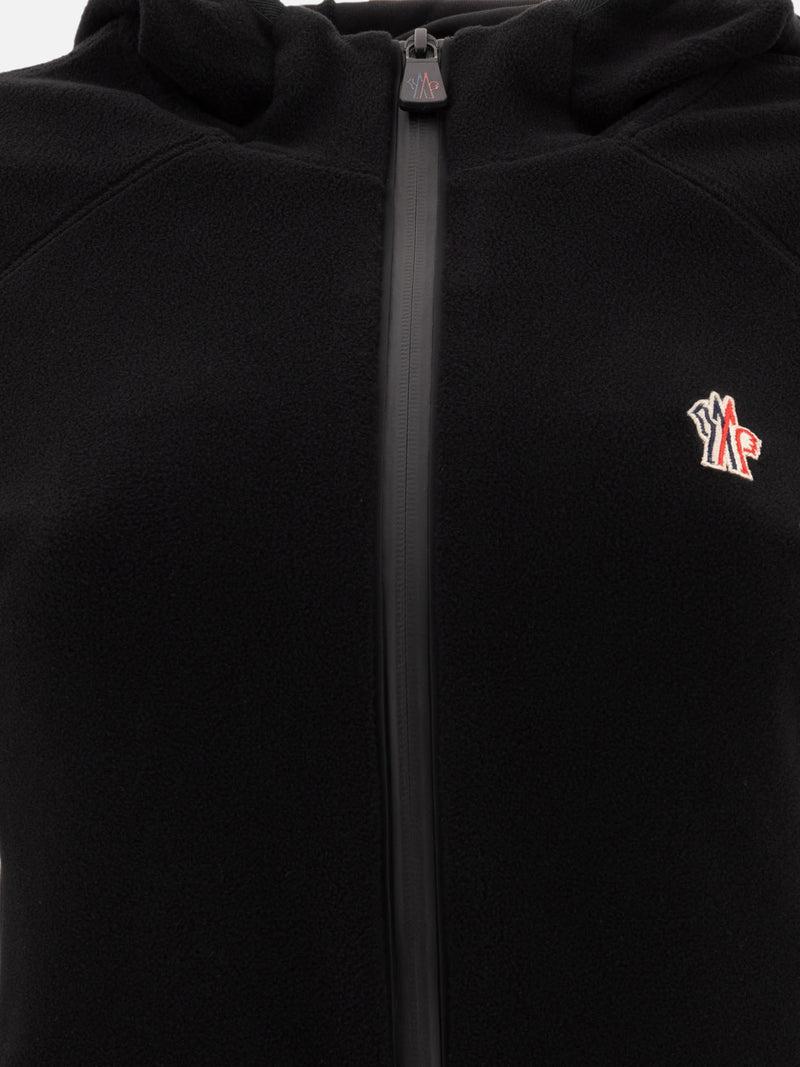 Vietti Moncler Grenoble Giacca in pile con cappuccio e zip In Vendita