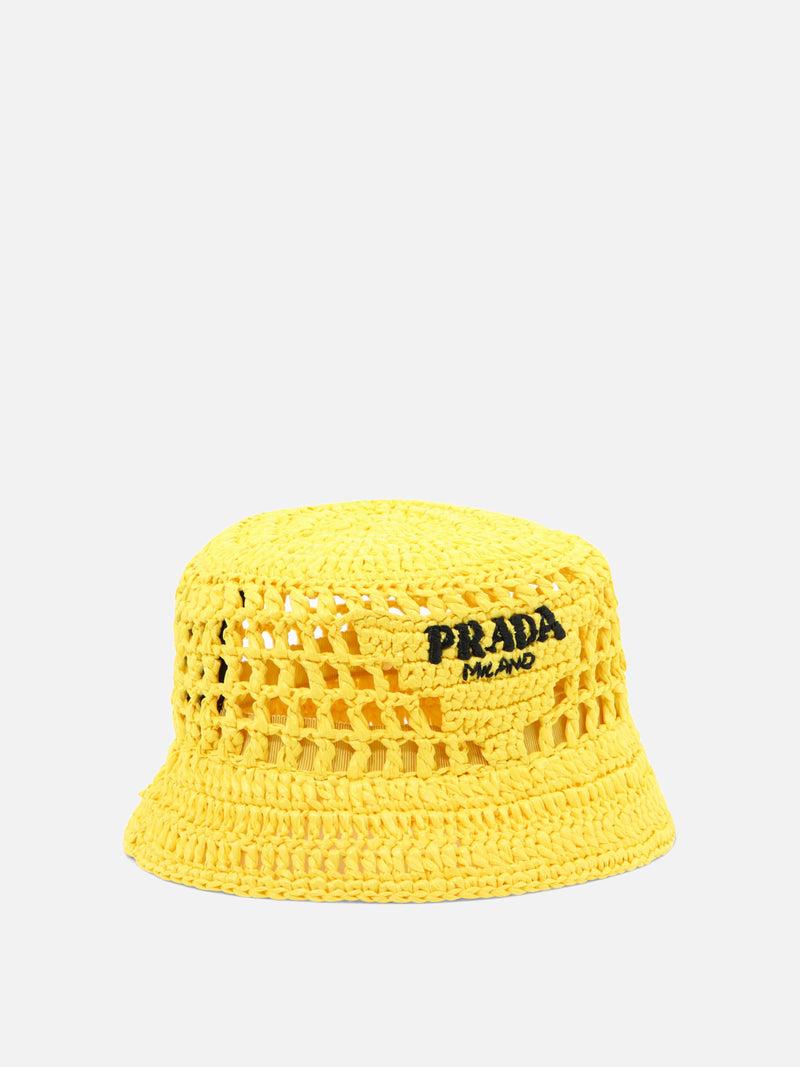 Vietti Prada Cappello da pescatore in rafia Offerte