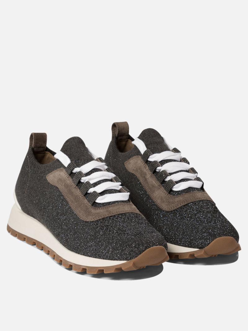 Vietti Brunello Cucinelli Sneaker "Sparkling Precious Eyelets" In Linea