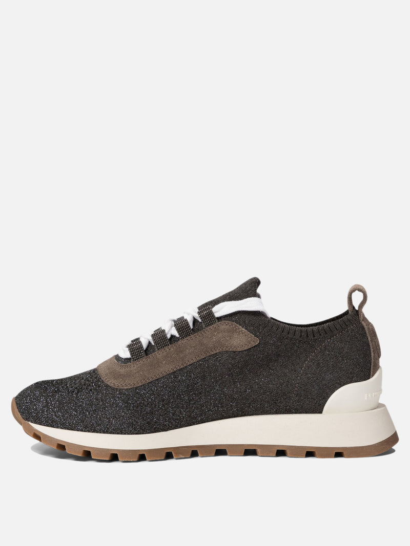 Vietti Brunello Cucinelli Sneaker "Sparkling Precious Eyelets" In Linea