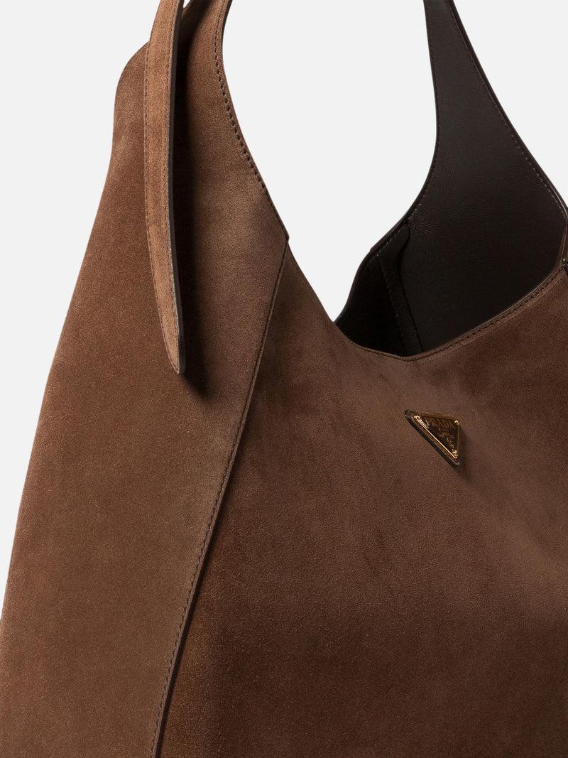 Vietti Prada Borsa hobo in pelle scamosciata 2025